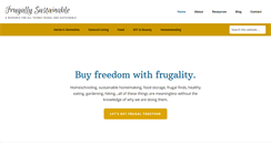 Desktop Screenshot of frugallysustainable.com